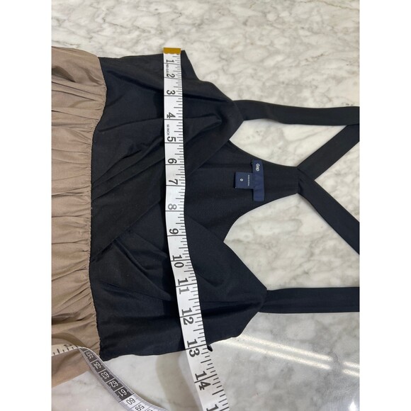 Gap Black and Olive Green Silk & Cotton Dress w/Pockets Size 0 - Picture 7 of 8